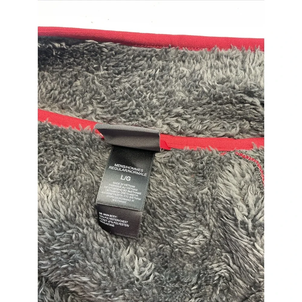 The North Face Chimborazo Jacket Mens L Full Zip‎ Red Fleece Lined